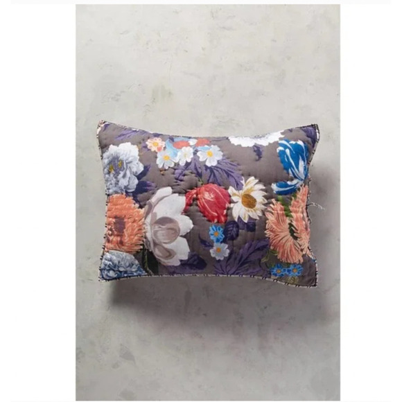 Anthropologie Agneta Shams Standard Floral Set of 2 NWT